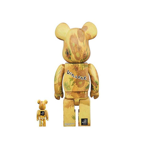 400% & 100% BEARBRICK VAN GOGH SUNFLOWERS Miglior Prezzo