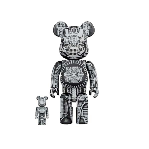 400% & 100% BEARBRICK H.R. GIGER BLACK CHROME Miglior Prezzo