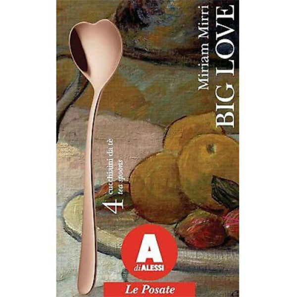 ALESSI BIG LOVE SET 4 CUCCHIAINI DA THE' Golden Pink Miglior Prezzo