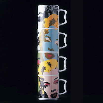 SET 4 MUG ANDY WARHOL SERIE MARILYN MONROE ROSENTHAL Miglior Prezzo