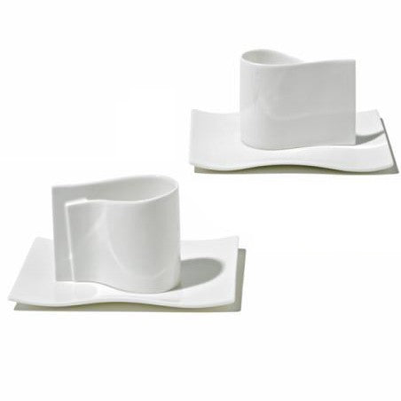 SET 2 TAZZE DA CAFFE' CON SOTTOTAZZA E-LI-LI Miglior Prezzo