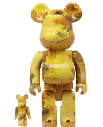 400% & 100% BEARBRICK VAN GOGH SUNFLOWERS 2