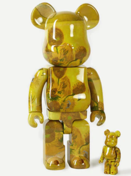 400% & 100% BEARBRICK VAN GOGH SUNFLOWERS 3