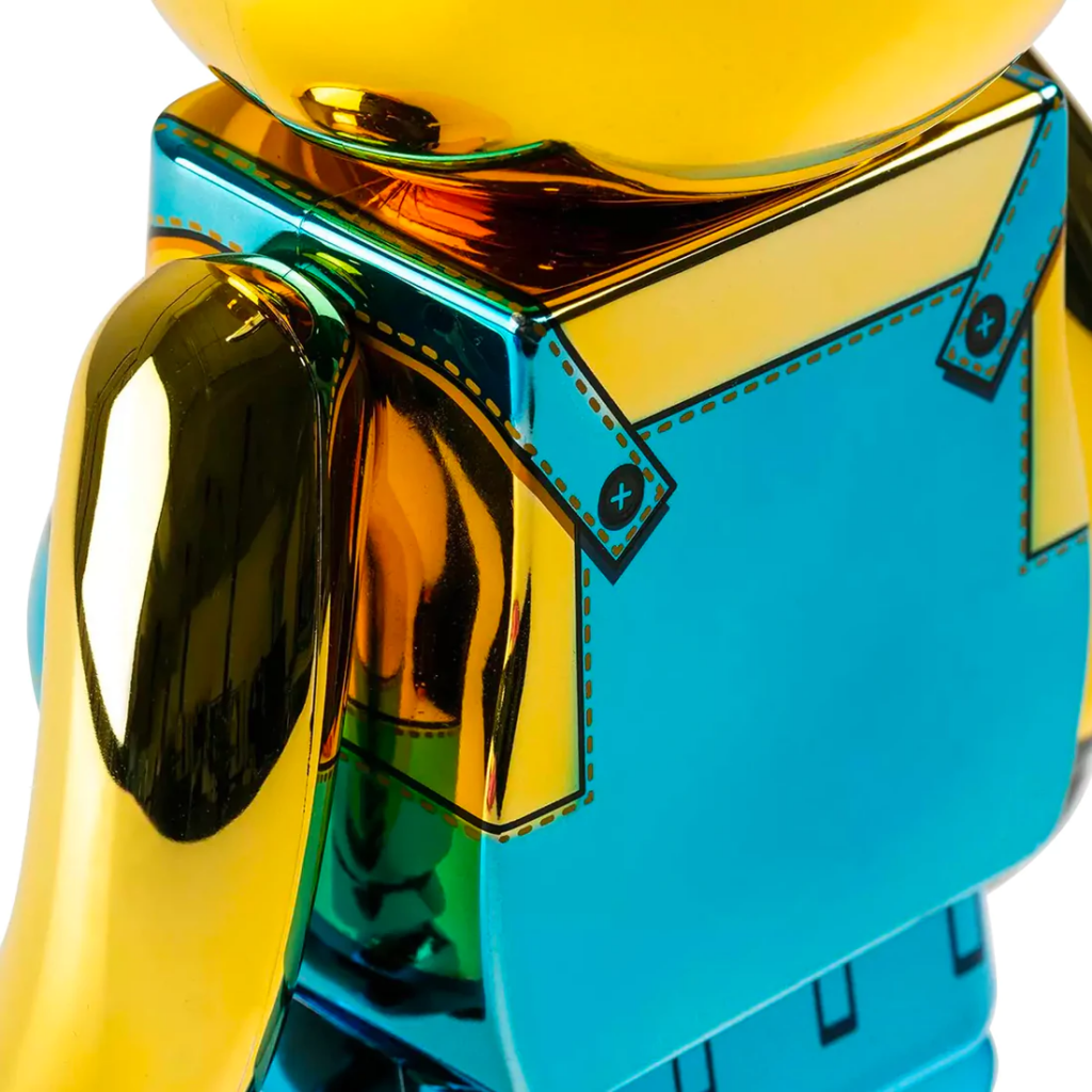 400% & 100% Bearbrick  MINIONS DAVE CHROME