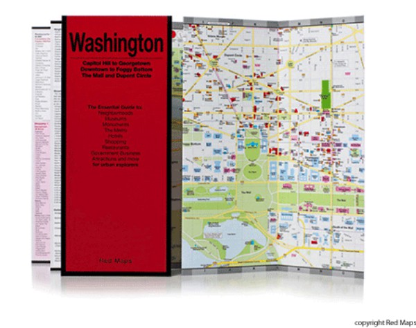 MAPPA WASHINGTON DC RED MAP Miglior Prezzo