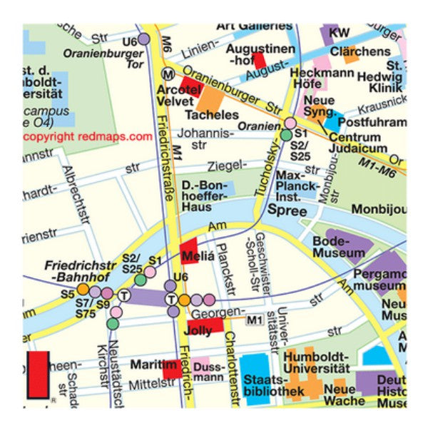 MAPPA BERLINO / POTSDAM RED MAP Miglior Prezzo