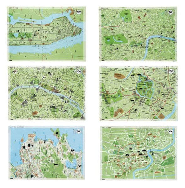 TOVAGLIETTE WORLD MAPS SELETTI Miglior Prezzo