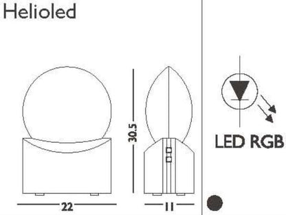 LAMPADA HELIOLED BASE NERA LUMEN CENTER Miglior Prezzo