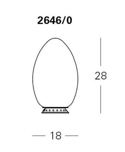 LAMPADA UOVO 18X28 FONTANA ARTE Miglior Prezzo