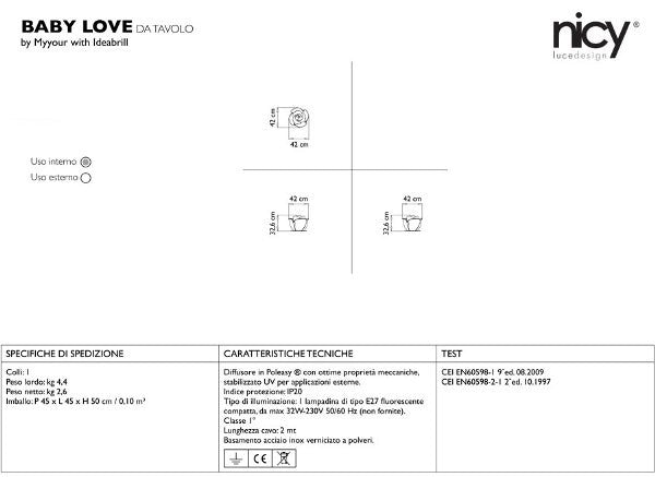 BABY LOVE LAMPADA DA TAVOLO MYYOUR Miglior Prezzo