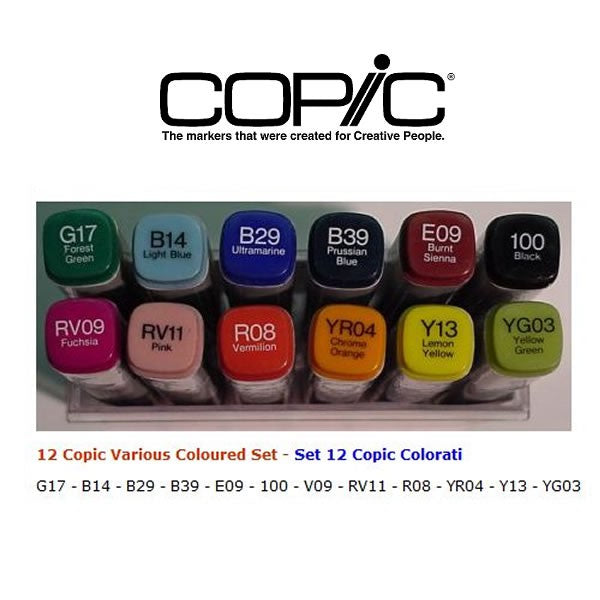 Copic Markers Set 12 Pennarelli Miglior Prezzo