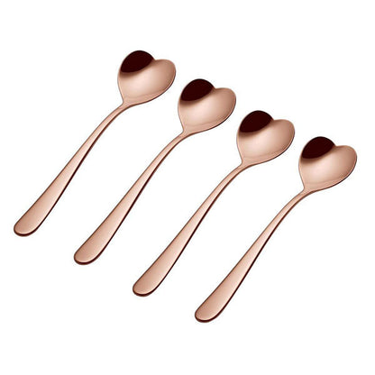 ALESSI BIG LOVE SET 4 CUCCHIAINI DA THE' Golden Pink Miglior Prezzo