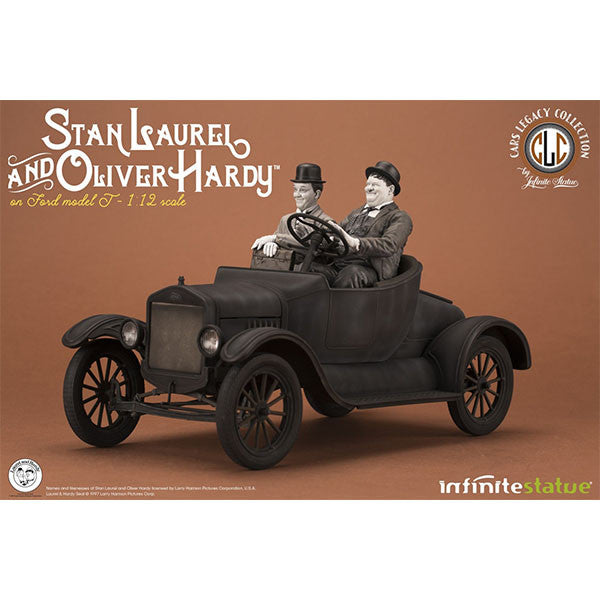 INFINITE STATUE LAUREL & HARDY ON FORD MODEL T 1:12 SCALE