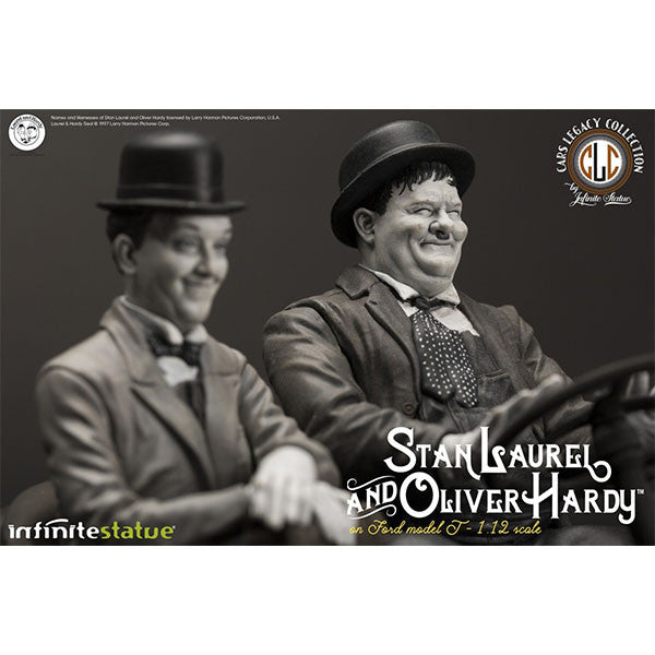 INFINITE STATUE LAUREL & HARDY ON FORD MODEL T 1:12 SCALE