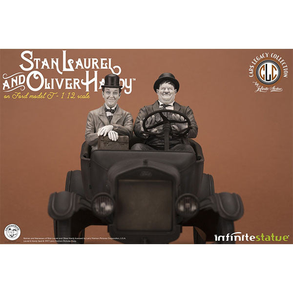 INFINITE STATUE LAUREL & HARDY ON FORD MODEL T 1:12 SCALE