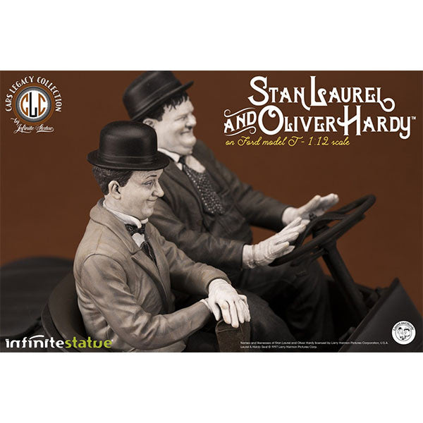 INFINITE STATUE LAUREL & HARDY ON FORD MODEL T 1:12 SCALE