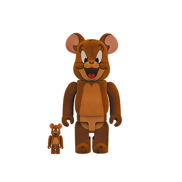 400% & 100% Bearbrick  TOM AND JERRY JERRY FLOCKED