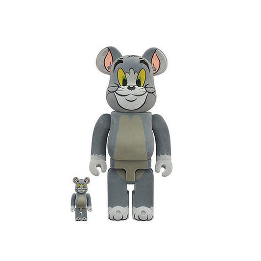 400% & 100% Bearbrick  TOM AND JERRY TOM FLOCKED