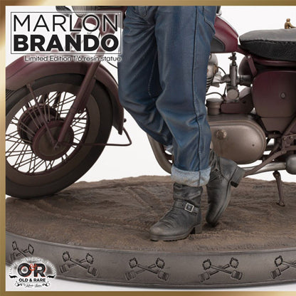 INFINITE STATUE MARLON BRANDO WITH BIKE OLD&RARE 1:6 RESIN