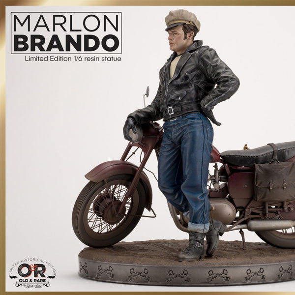 INFINITE STATUE MARLON BRANDO WITH BIKE OLD&RARE 1:6 RESIN