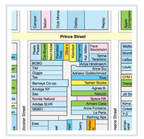 MAPPA SOHO / NOLITA RED MAP Miglior Prezzo