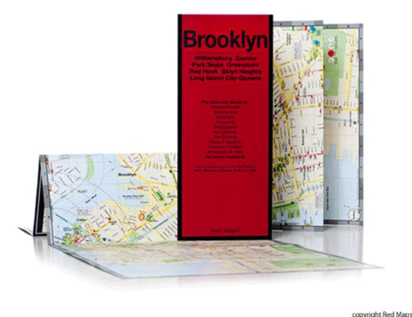 MAPPA BROOKLYN / WILLIAMSBURG RED MAP Miglior Prezzo