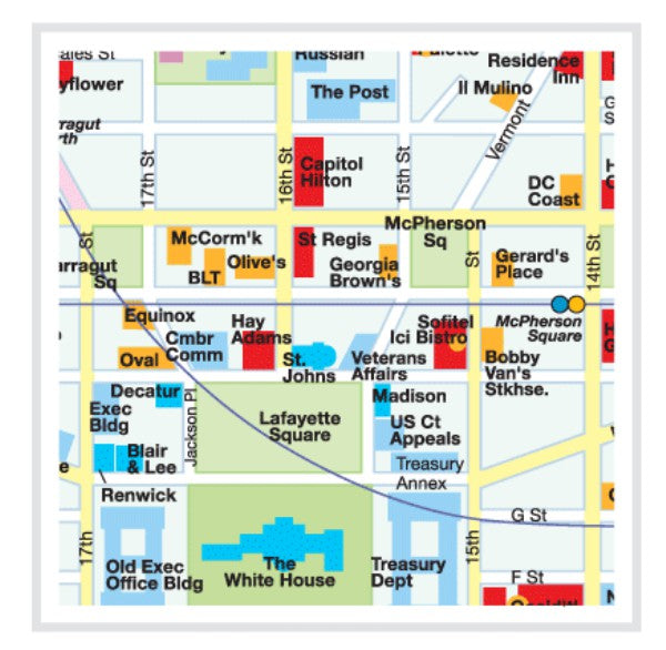 MAPPA WASHINGTON DC RED MAP Miglior Prezzo