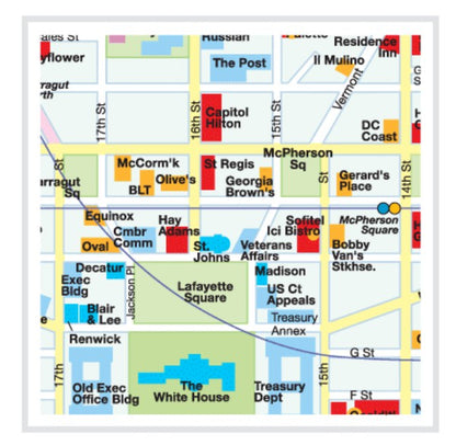 MAPPA WASHINGTON DC RED MAP Miglior Prezzo